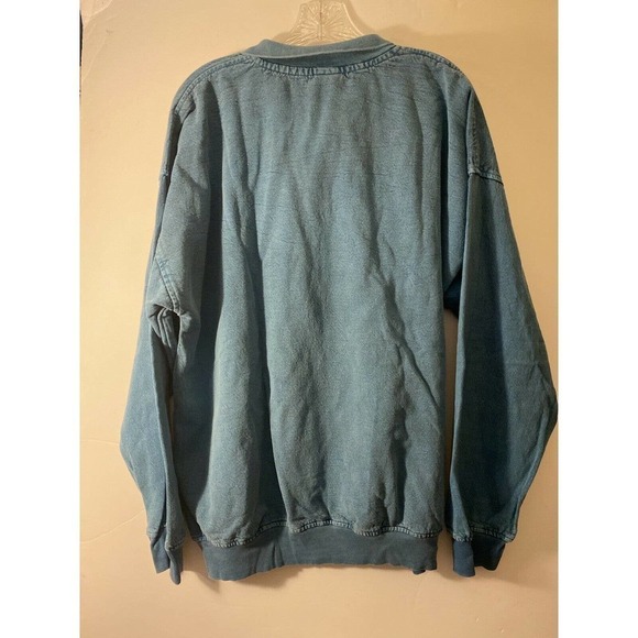 Sea Breeze Pullover Shirt Resort Wear Size 1X Teal Green Stone Washed - Picture 6 of 8